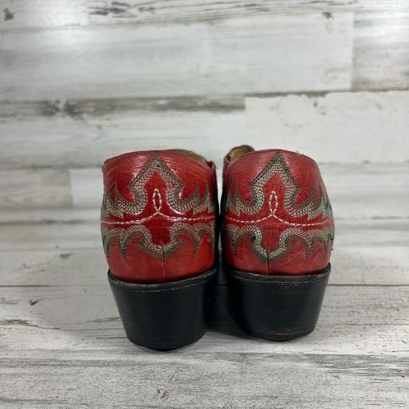 Corral Red Leather Ankle Boots - Picture 3 of 7